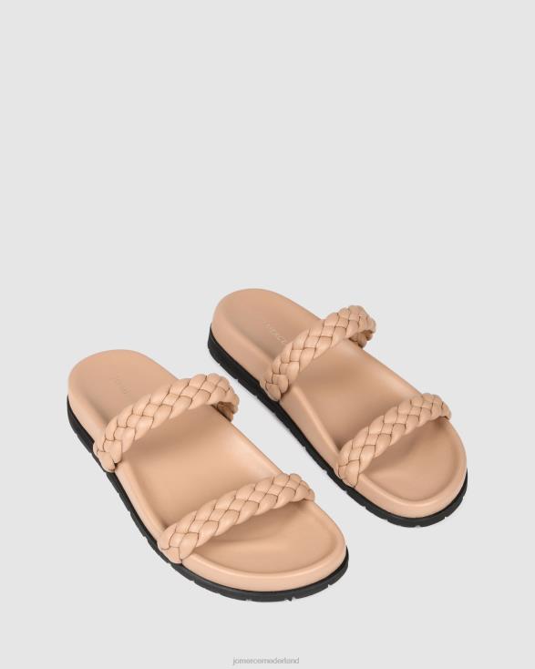 volt platte sandalen 46LN279 beige leer Jo Mercer schoenen
