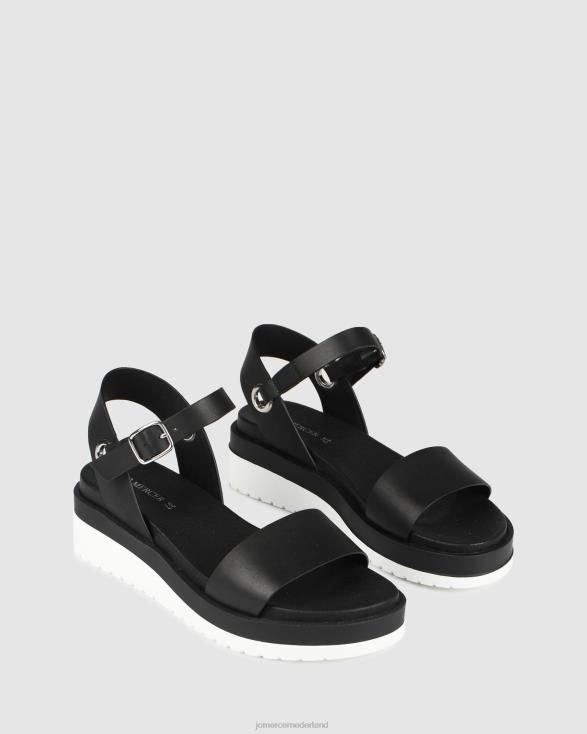 Carson platte wiggen 46LN286 zwart leer Jo Mercer schoenen