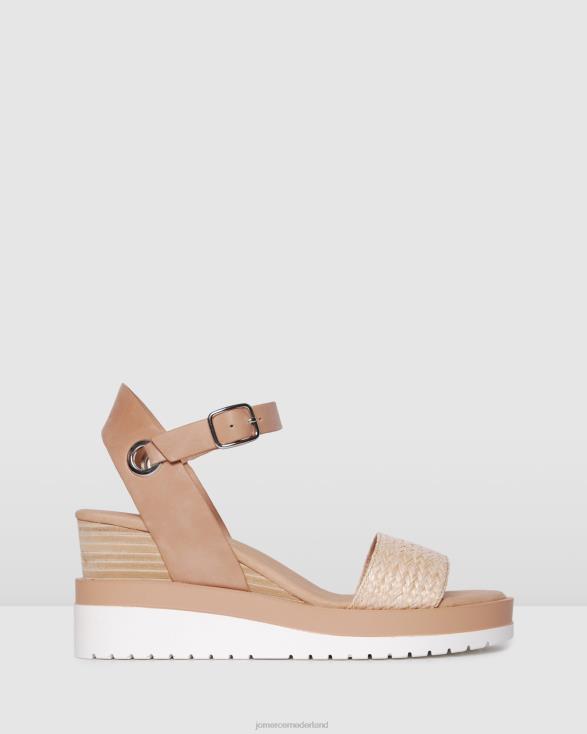 kenzie wedges met middelhoge hak 46LN47 natuurlijke raffia Jo Mercer schoenen