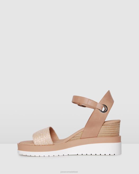 kenzie wedges met middelhoge hak 46LN47 natuurlijke raffia Jo Mercer schoenen