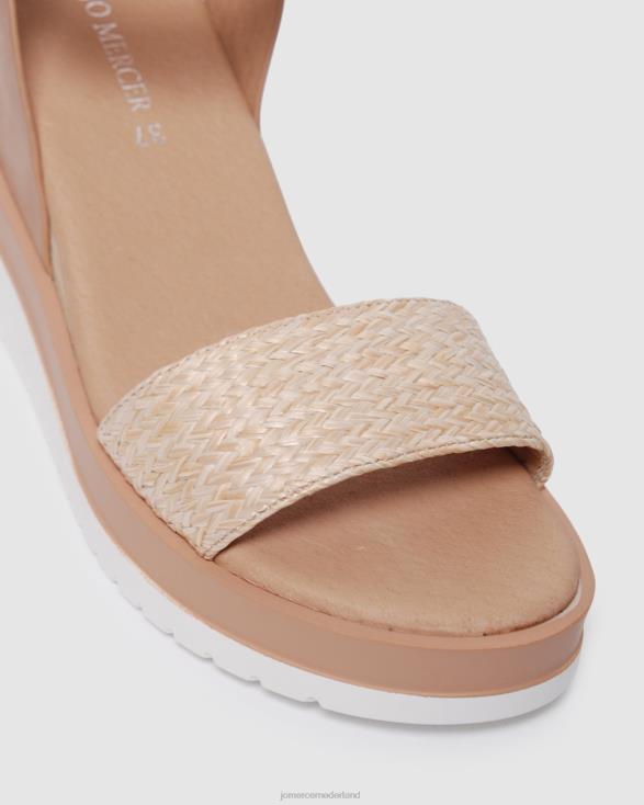 kenzie wedges met middelhoge hak 46LN47 natuurlijke raffia Jo Mercer schoenen