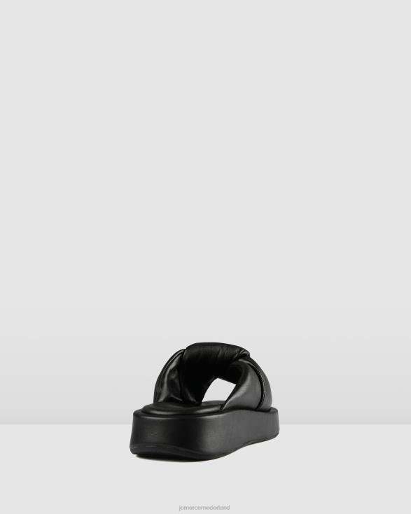 Dhaka platte glijbanen 46LN261 zwart leer Jo Mercer schoenen