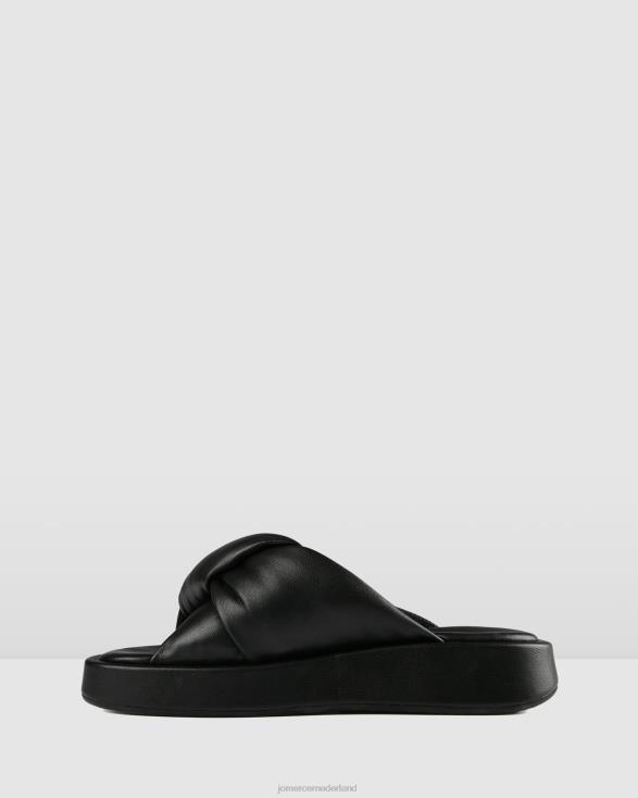 Dhaka platte glijbanen 46LN261 zwart leer Jo Mercer schoenen