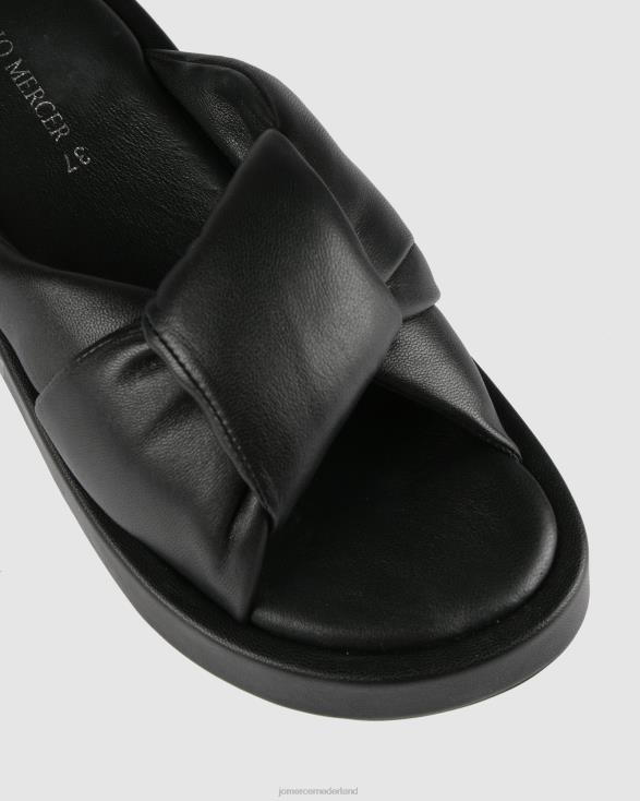 Dhaka platte glijbanen 46LN261 zwart leer Jo Mercer schoenen