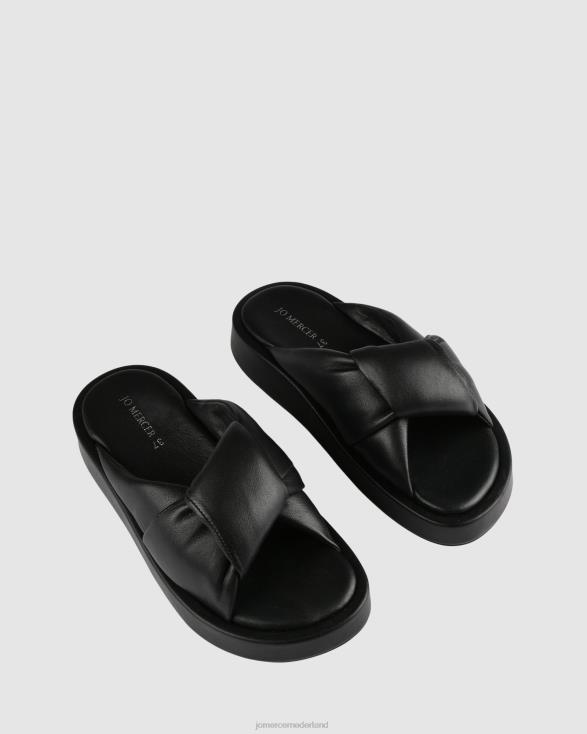 Dhaka platte glijbanen 46LN261 zwart leer Jo Mercer schoenen