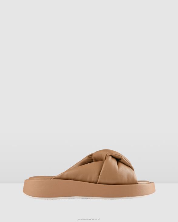 Dhaka platte glijbanen 46LN262 beige leer Jo Mercer schoenen