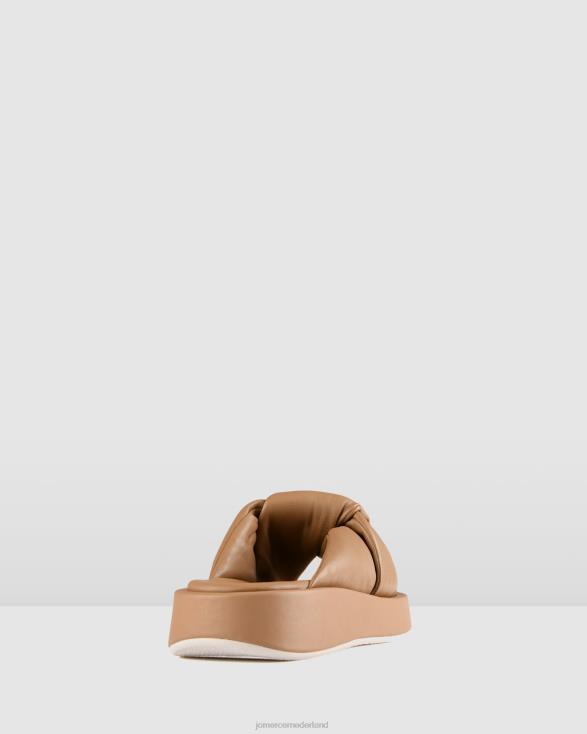 Dhaka platte glijbanen 46LN262 beige leer Jo Mercer schoenen