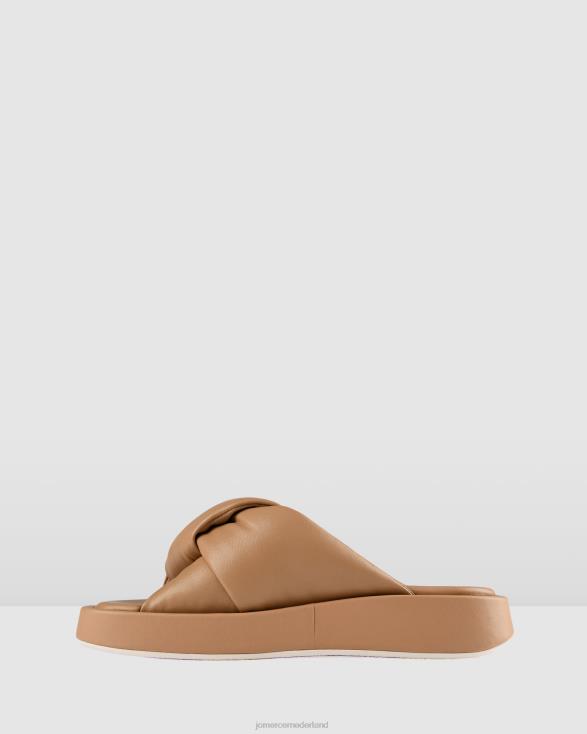 Dhaka platte glijbanen 46LN262 beige leer Jo Mercer schoenen