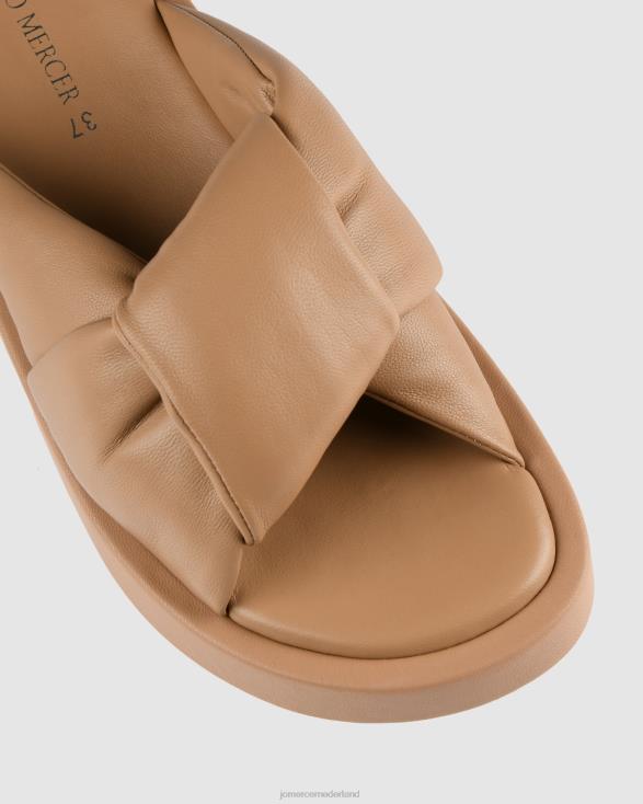 Dhaka platte glijbanen 46LN262 beige leer Jo Mercer schoenen