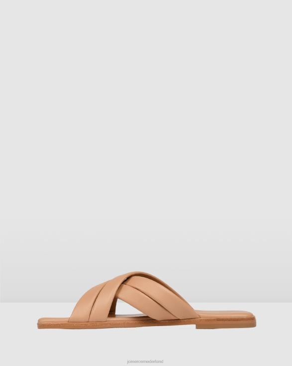 Ryleigh platte glijbanen 46LN269 beige leer Jo Mercer schoenen