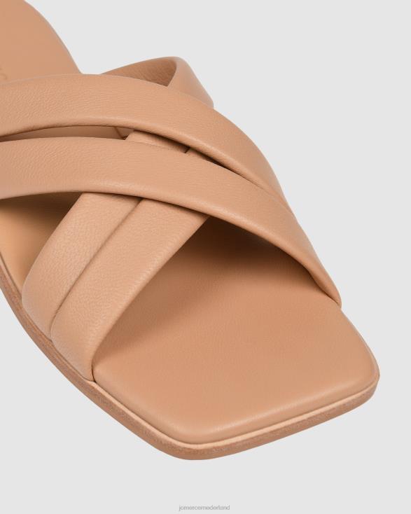 Ryleigh platte glijbanen 46LN269 beige leer Jo Mercer schoenen