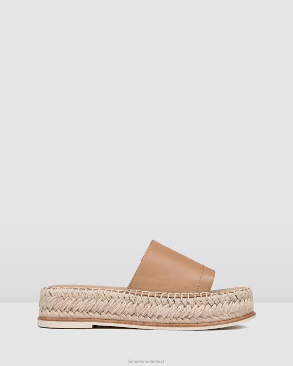 elka espadrilleslippers 46LN247 bruin leer Jo Mercer schoenen