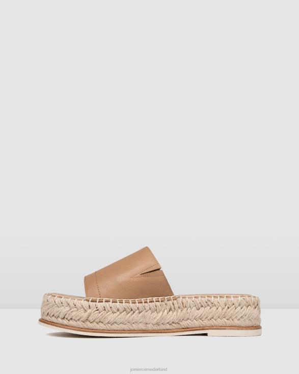 elka espadrilleslippers 46LN247 bruin leer Jo Mercer schoenen