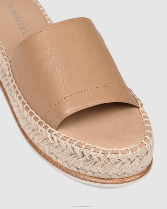 elka espadrilleslippers 46LN247 bruin leer Jo Mercer schoenen