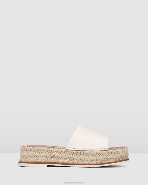 elka espadrilleslippers 46LN249 wit leer Jo Mercer schoenen