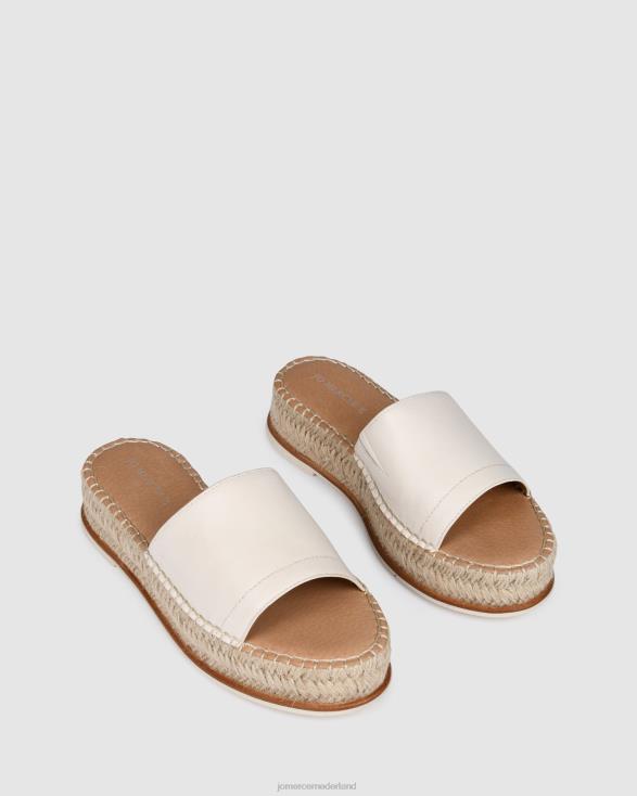 elka espadrilleslippers 46LN249 wit leer Jo Mercer schoenen
