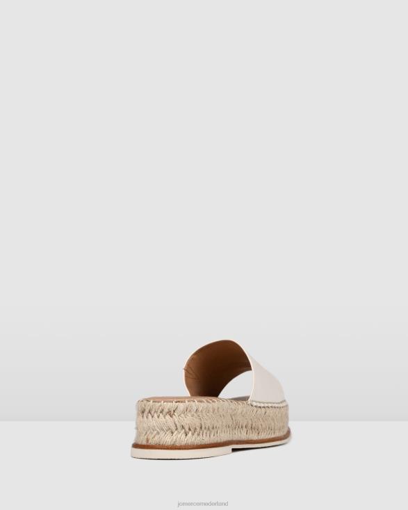 elka espadrilleslippers 46LN249 wit leer Jo Mercer schoenen