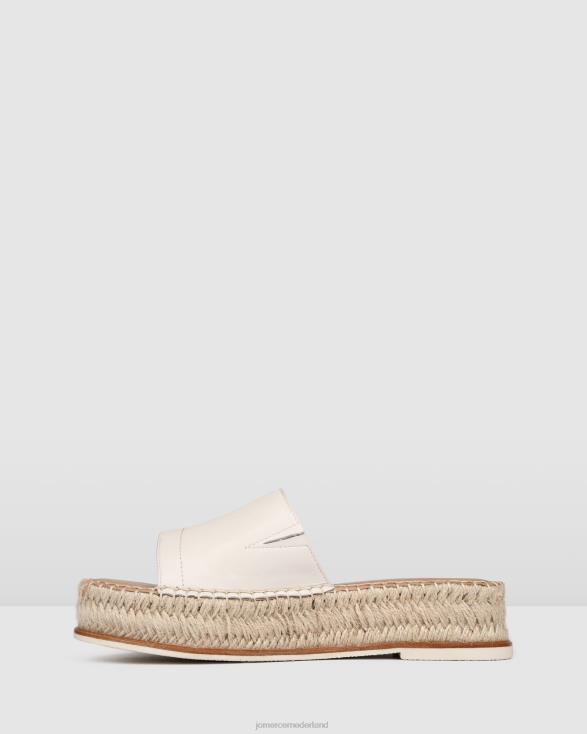 elka espadrilleslippers 46LN249 wit leer Jo Mercer schoenen