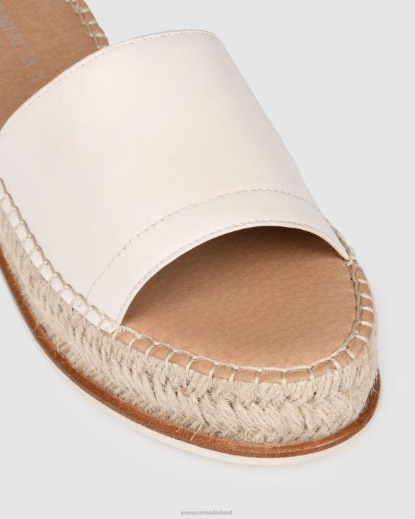 elka espadrilleslippers 46LN249 wit leer Jo Mercer schoenen