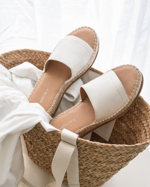 elka espadrilleslippers 46LN249 wit leer Jo Mercer schoenen