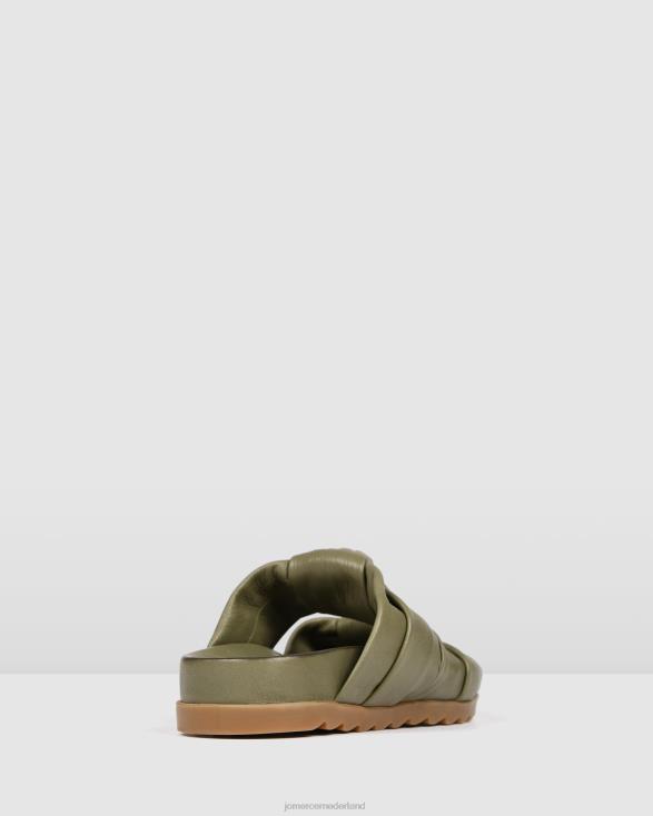 nilli platte glijbanen 46LN263 salie leer Jo Mercer schoenen