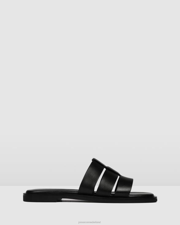 sarita platte glijbanen 46LN245 zwart leer Jo Mercer schoenen