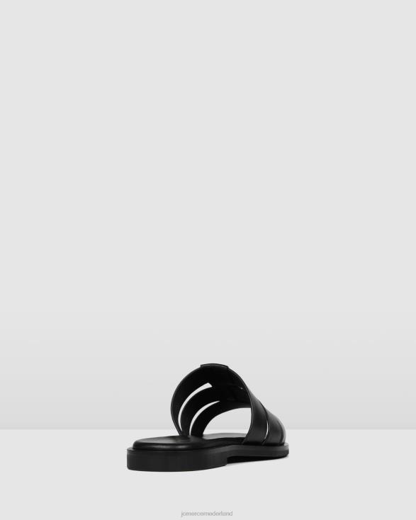 sarita platte glijbanen 46LN245 zwart leer Jo Mercer schoenen