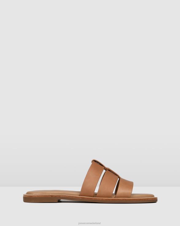sarita platte glijbanen 46LN246 bruin leer Jo Mercer schoenen