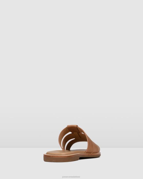 sarita platte glijbanen 46LN246 bruin leer Jo Mercer schoenen