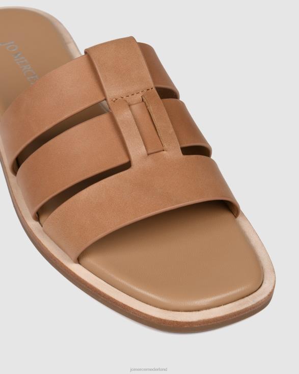 sarita platte glijbanen 46LN246 bruin leer Jo Mercer schoenen