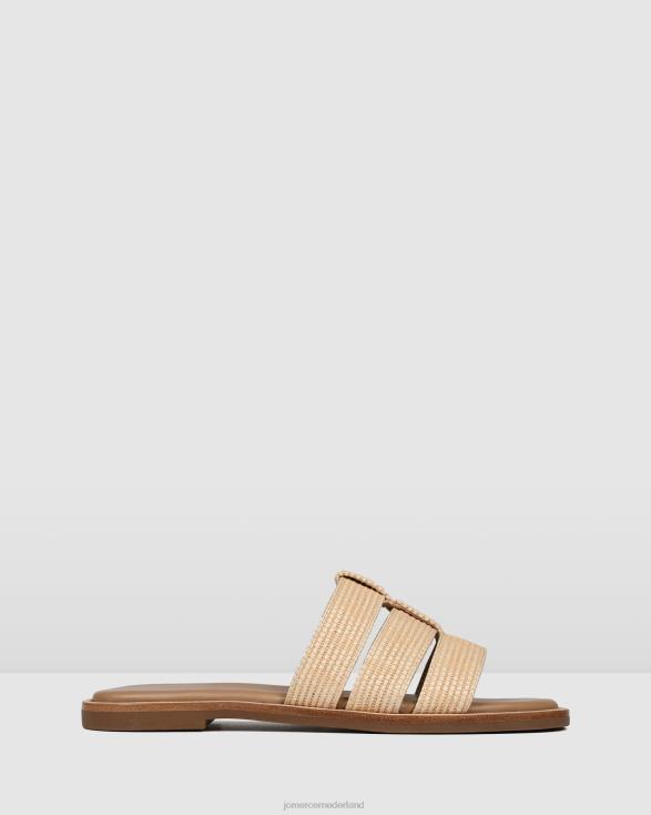 sarita platte glijbanen 46LN257 natuurlijke raffia Jo Mercer schoenen
