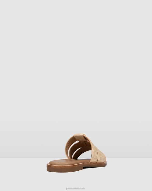 sarita platte glijbanen 46LN257 natuurlijke raffia Jo Mercer schoenen
