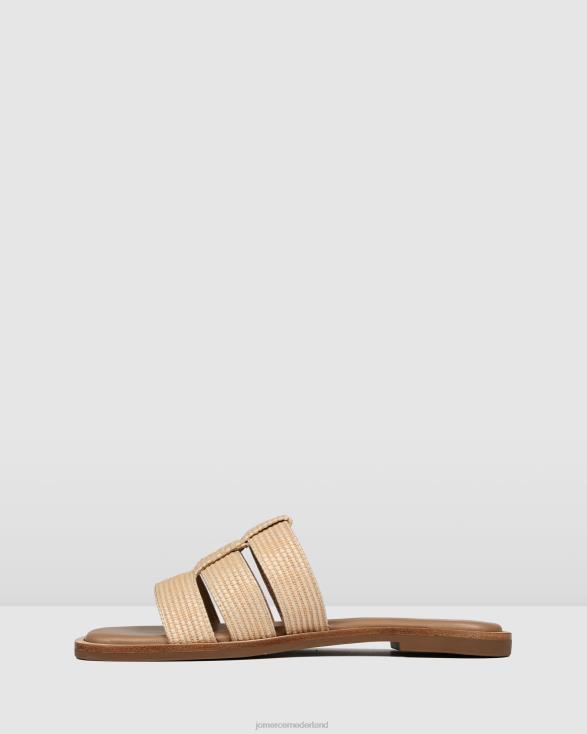 sarita platte glijbanen 46LN257 natuurlijke raffia Jo Mercer schoenen