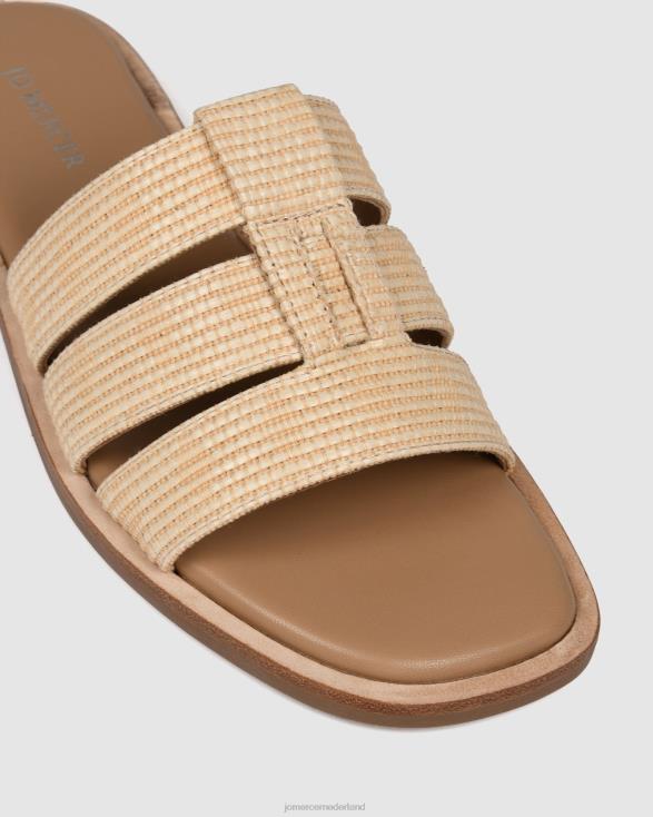 sarita platte glijbanen 46LN257 natuurlijke raffia Jo Mercer schoenen