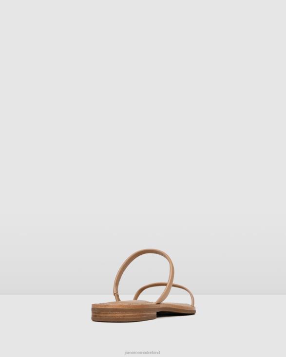 theodora platte glijbanen 46LN266 beige leer Jo Mercer schoenen