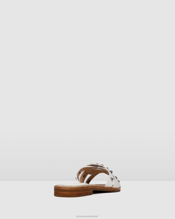 tori platte glijbanen 46LN258 wit leer Jo Mercer schoenen