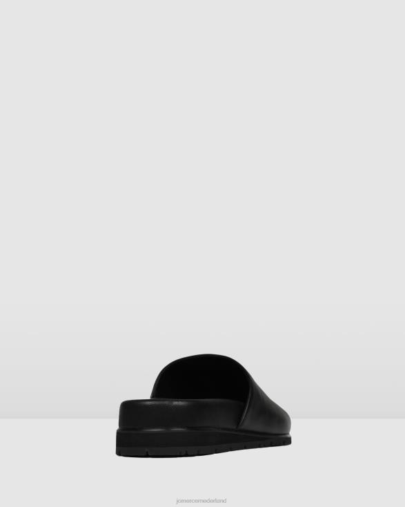 villa platte glijbanen 46LN251 zwart leer Jo Mercer schoenen