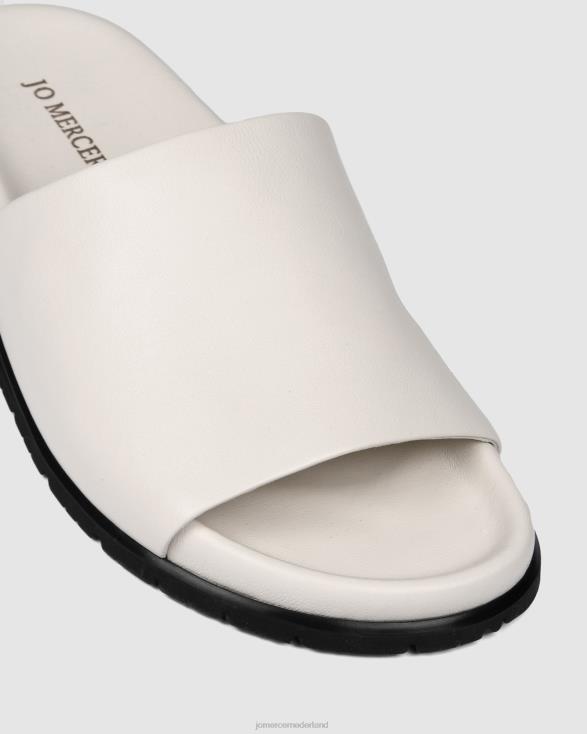 villa platte glijbanen 46LN270 wit leer Jo Mercer schoenen