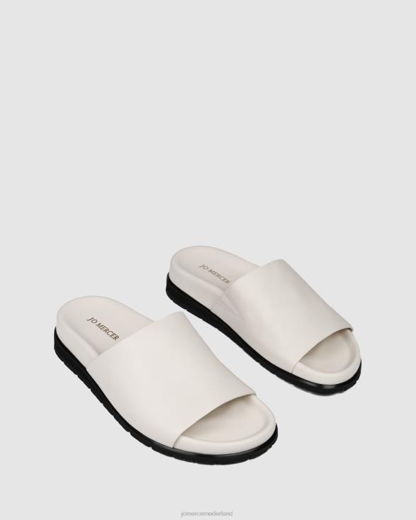 villa platte glijbanen 46LN270 wit leer Jo Mercer schoenen