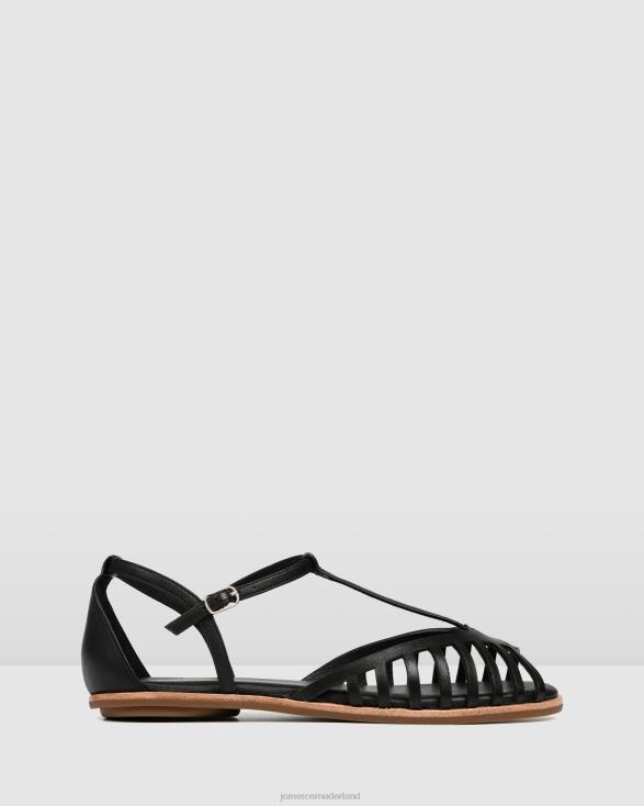 Labassa casual platte schoenen 46LN221 zwart leer Jo Mercer schoenen