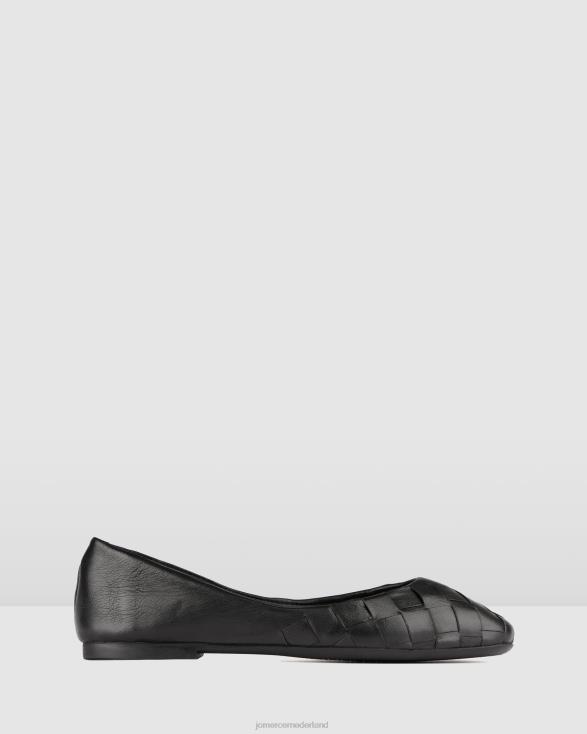 bex casual platte schoenen 46LN216 zwart leer Jo Mercer schoenen