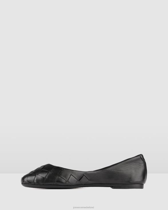 bex casual platte schoenen 46LN216 zwart leer Jo Mercer schoenen