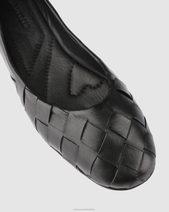 bex casual platte schoenen 46LN216 zwart leer Jo Mercer schoenen