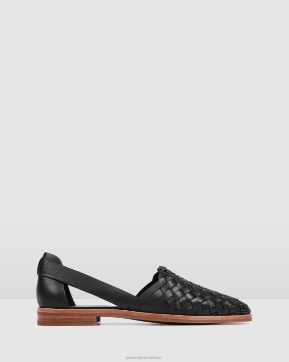 wijsheid casual flats 46LN207 zwart leer Jo Mercer schoenen