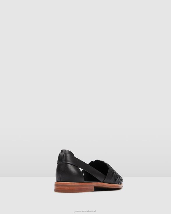 wijsheid casual flats 46LN207 zwart leer Jo Mercer schoenen