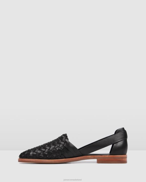 wijsheid casual flats 46LN207 zwart leer Jo Mercer schoenen