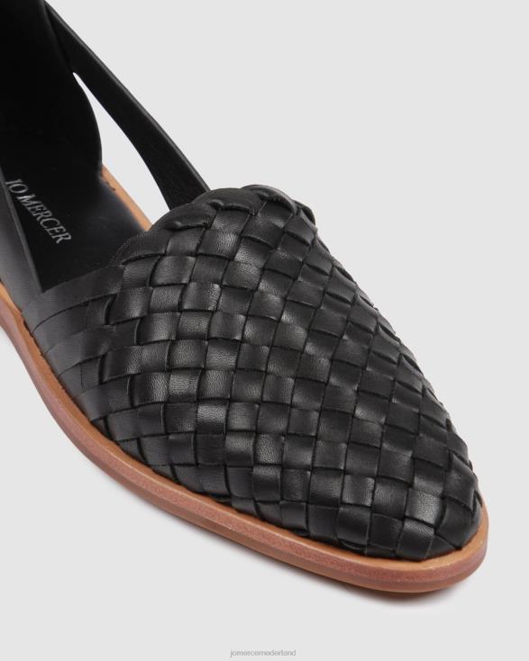 wijsheid casual flats 46LN207 zwart leer Jo Mercer schoenen