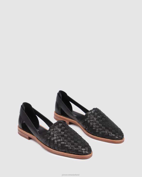 wijsheid casual flats 46LN207 zwart leer Jo Mercer schoenen
