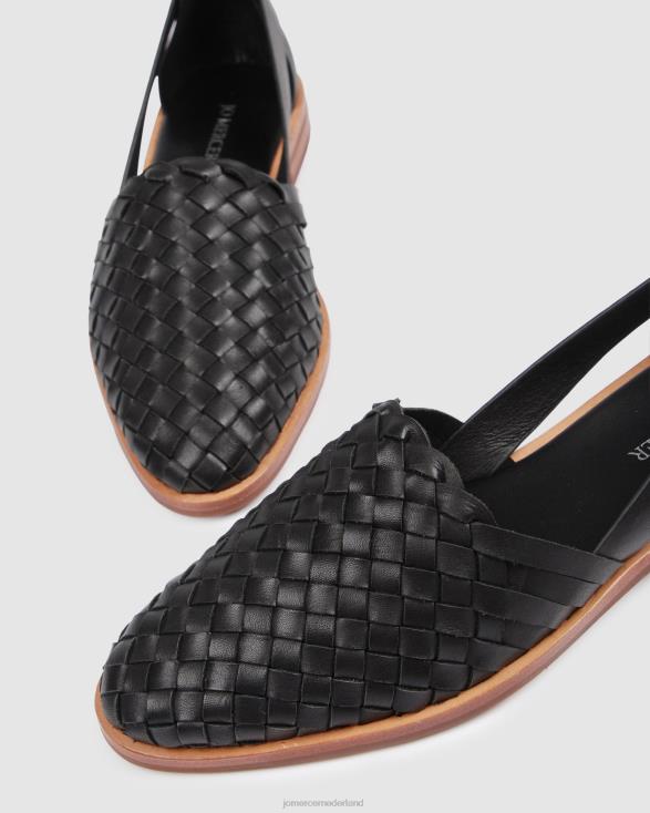 wijsheid casual flats 46LN207 zwart leer Jo Mercer schoenen