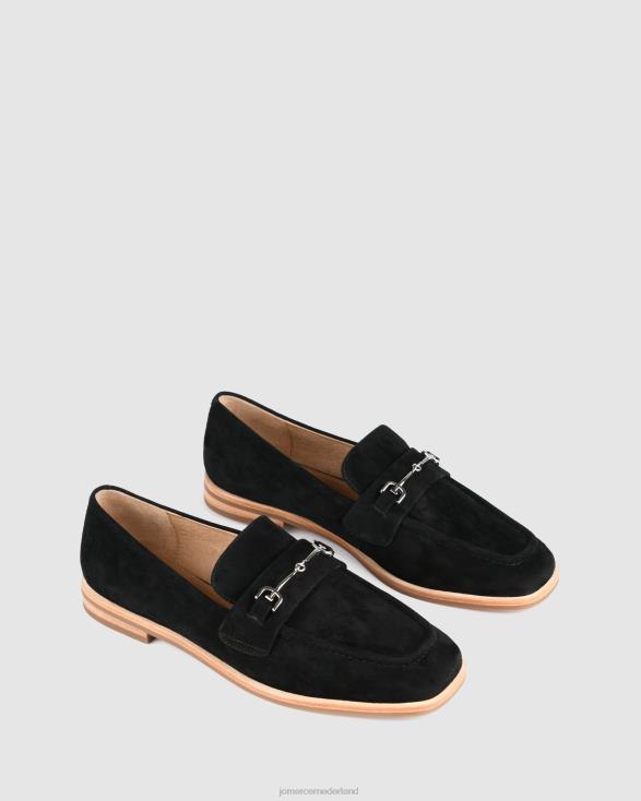 Isabella casual platte schoenen 46LN213 zwart suède Jo Mercer schoenen